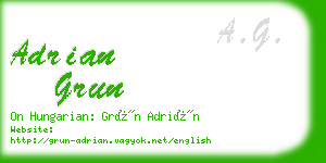 adrian grun business card